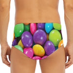 Colorful Chocolate Candy Print Men's Triangle Swim Briefs