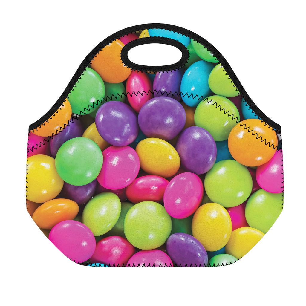 Colorful Chocolate Candy Print Neoprene Lunch Bag