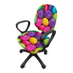 Colorful Chocolate Candy Print Office Chair Cover
