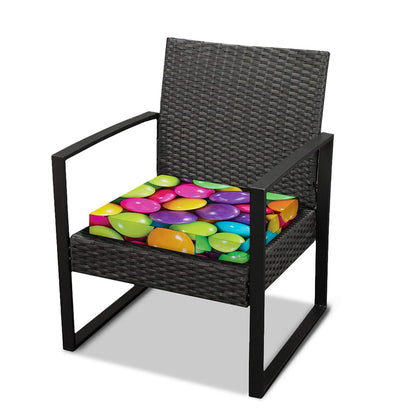 Colorful Chocolate Candy Print Outdoor Seat Cushion Cover
