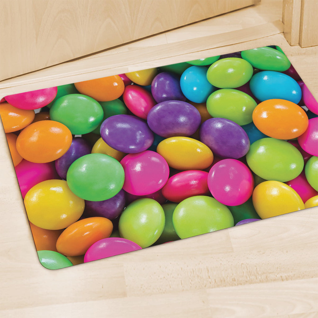 Colorful Chocolate Candy Print Polyester Doormat