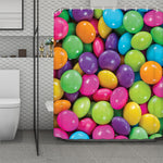 Colorful Chocolate Candy Print Polyester Shower Curtain