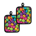 Colorful Chocolate Candy Print Pot Holders