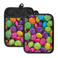 Colorful Chocolate Candy Print Pot Holders With Pocket