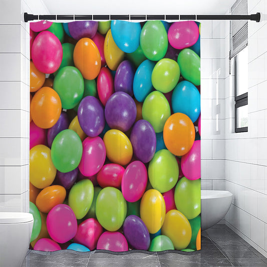 Colorful Chocolate Candy Print Premium Shower Curtain