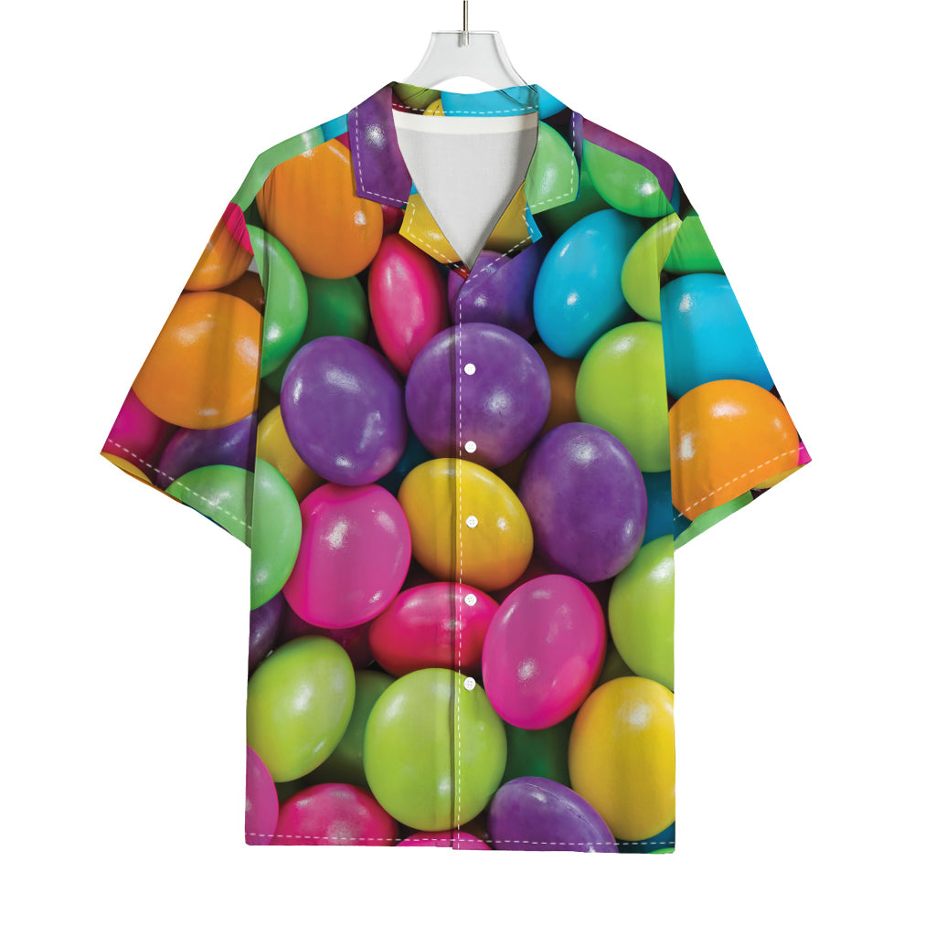 Colorful Chocolate Candy Print Rayon Hawaiian Shirt