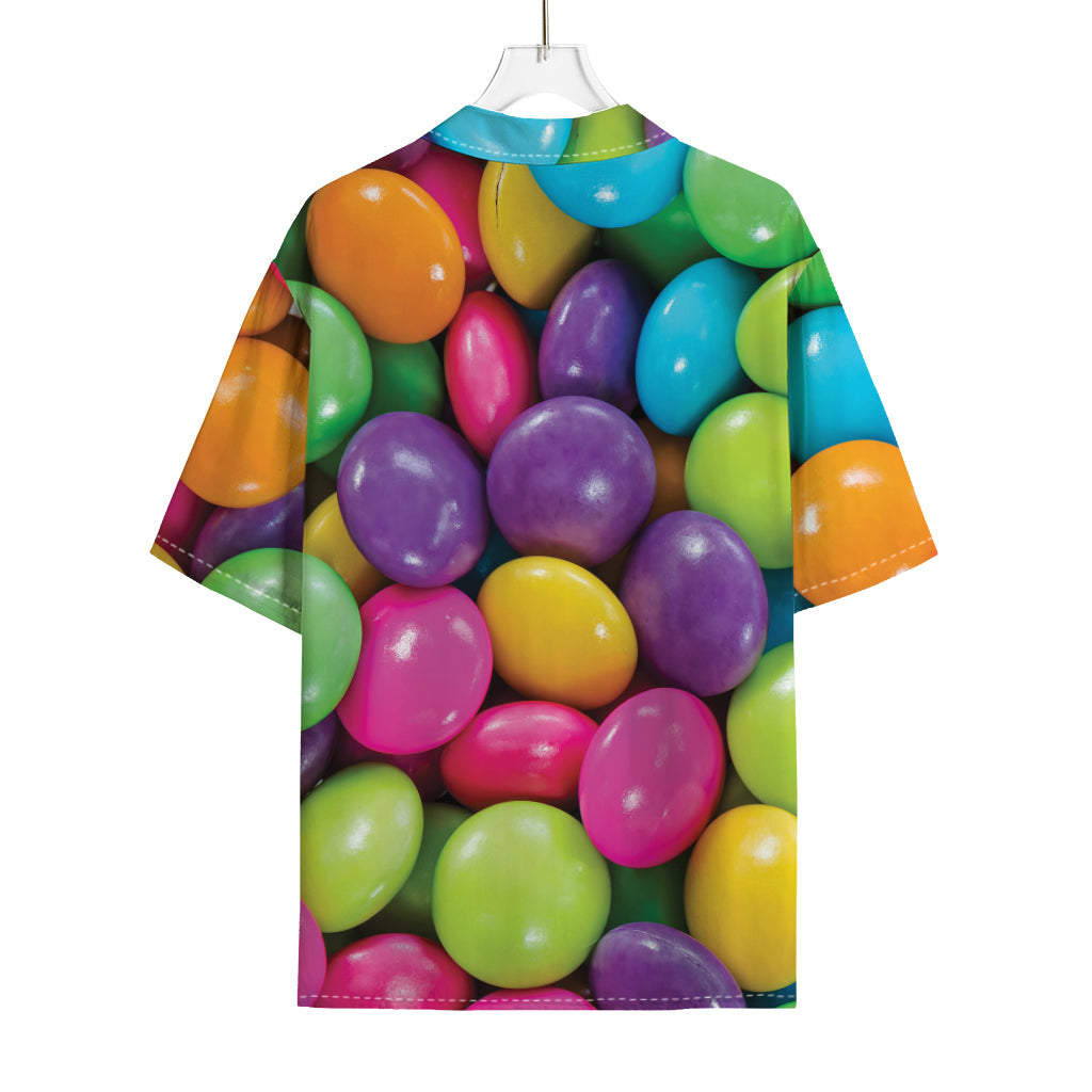 Colorful Chocolate Candy Print Rayon Hawaiian Shirt