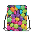 Colorful Chocolate Candy Print Rectangular Crossbody Bag