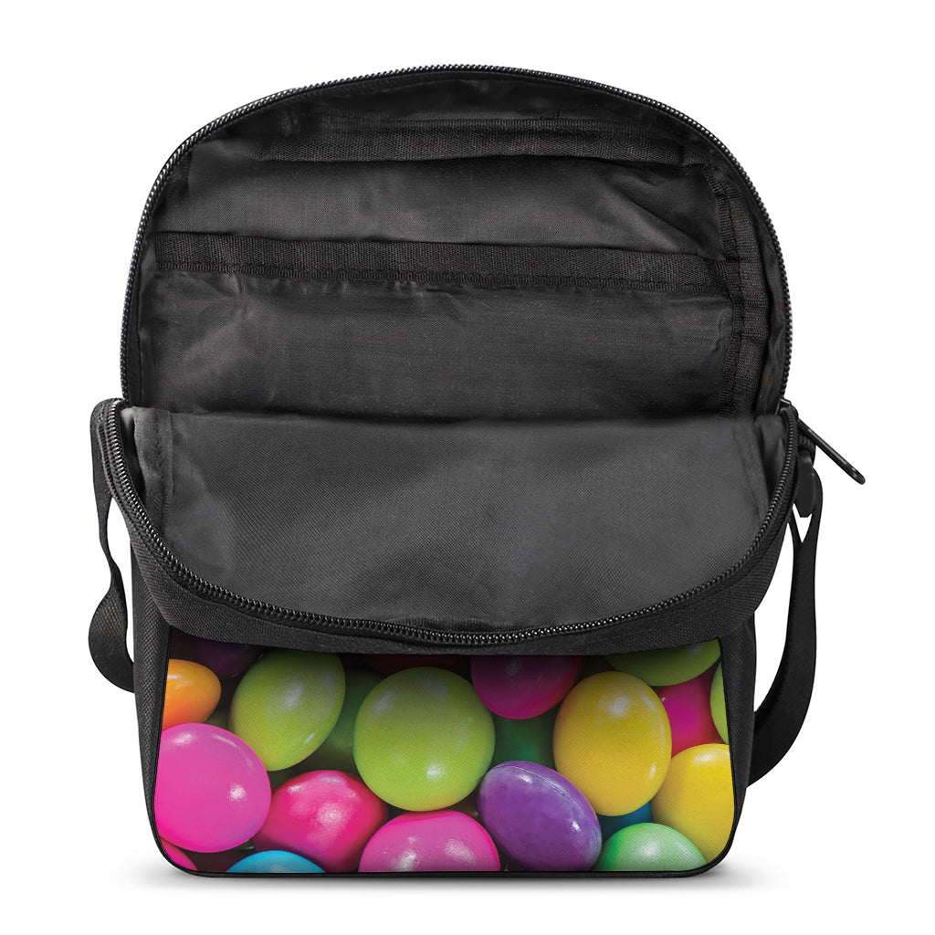 Colorful Chocolate Candy Print Rectangular Crossbody Bag