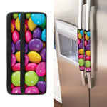 Colorful Chocolate Candy Print Refrigerator Handle Covers