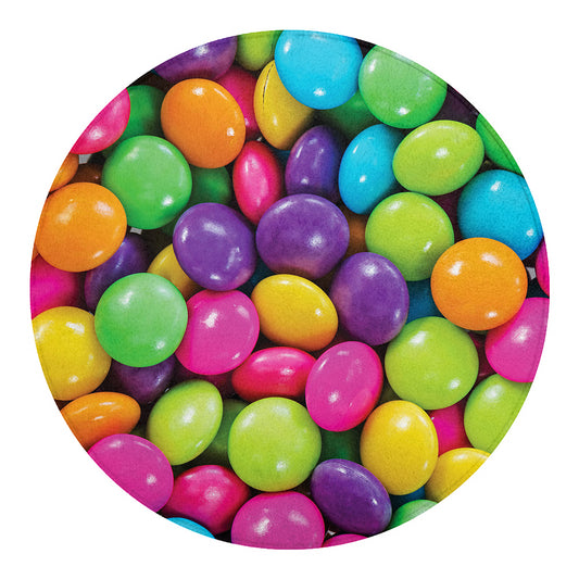 Colorful Chocolate Candy Print Round Blanket