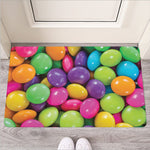 Colorful Chocolate Candy Print Rubber Doormat