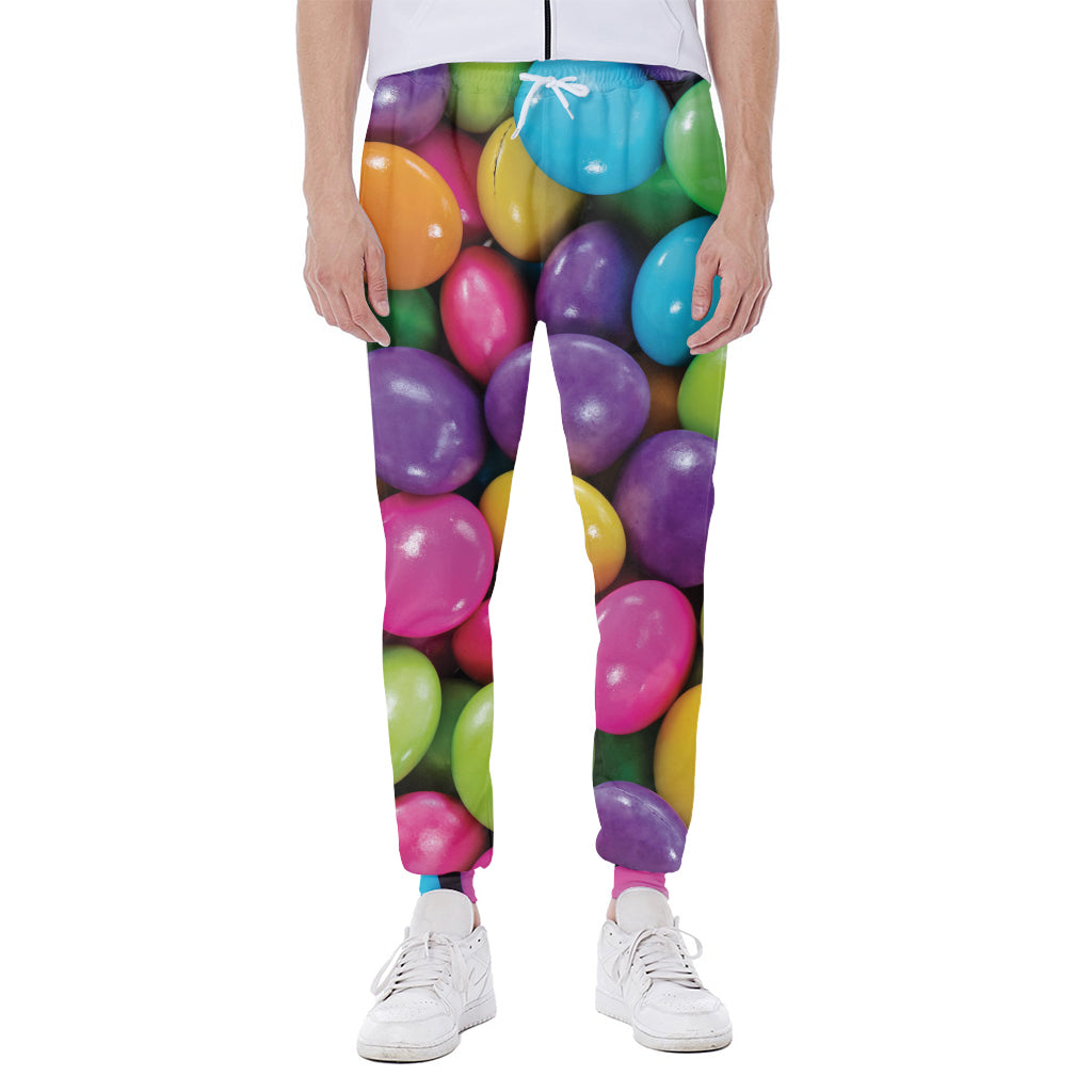 Colorful Chocolate Candy Print Scuba Joggers