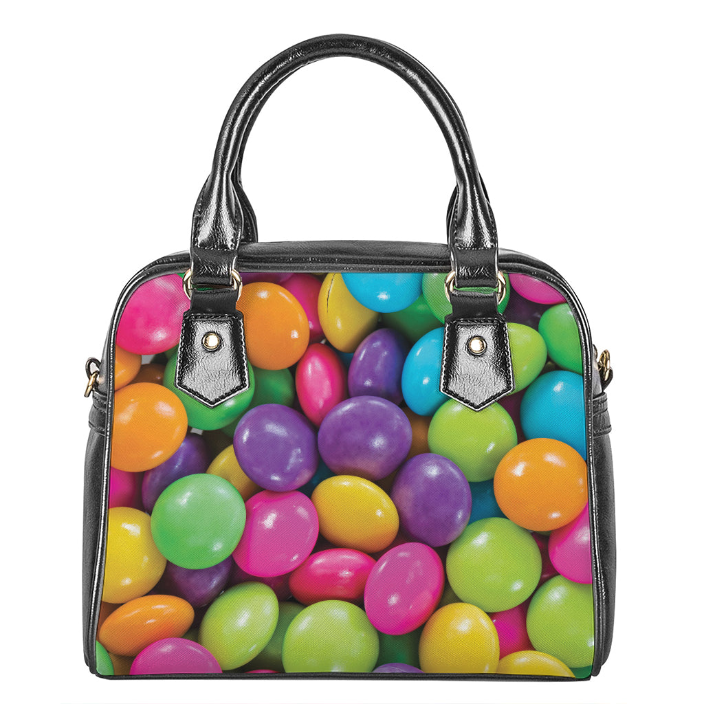 Colorful Chocolate Candy Print Shoulder Handbag