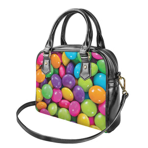 Colorful Chocolate Candy Print Shoulder Handbag