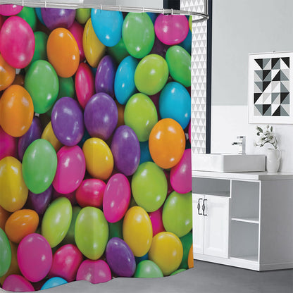 Colorful Chocolate Candy Print Shower Curtain