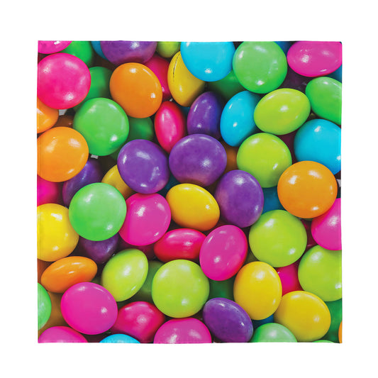 Colorful Chocolate Candy Print Silk Bandana