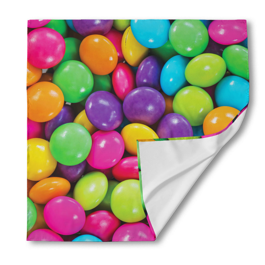 Colorful Chocolate Candy Print Silk Bandana