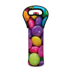 Colorful Chocolate Candy Print Single Neoprene Wine Tote