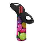 Colorful Chocolate Candy Print Single Neoprene Wine Tote
