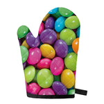 Colorful Chocolate Candy Print Single Oven Mitt
