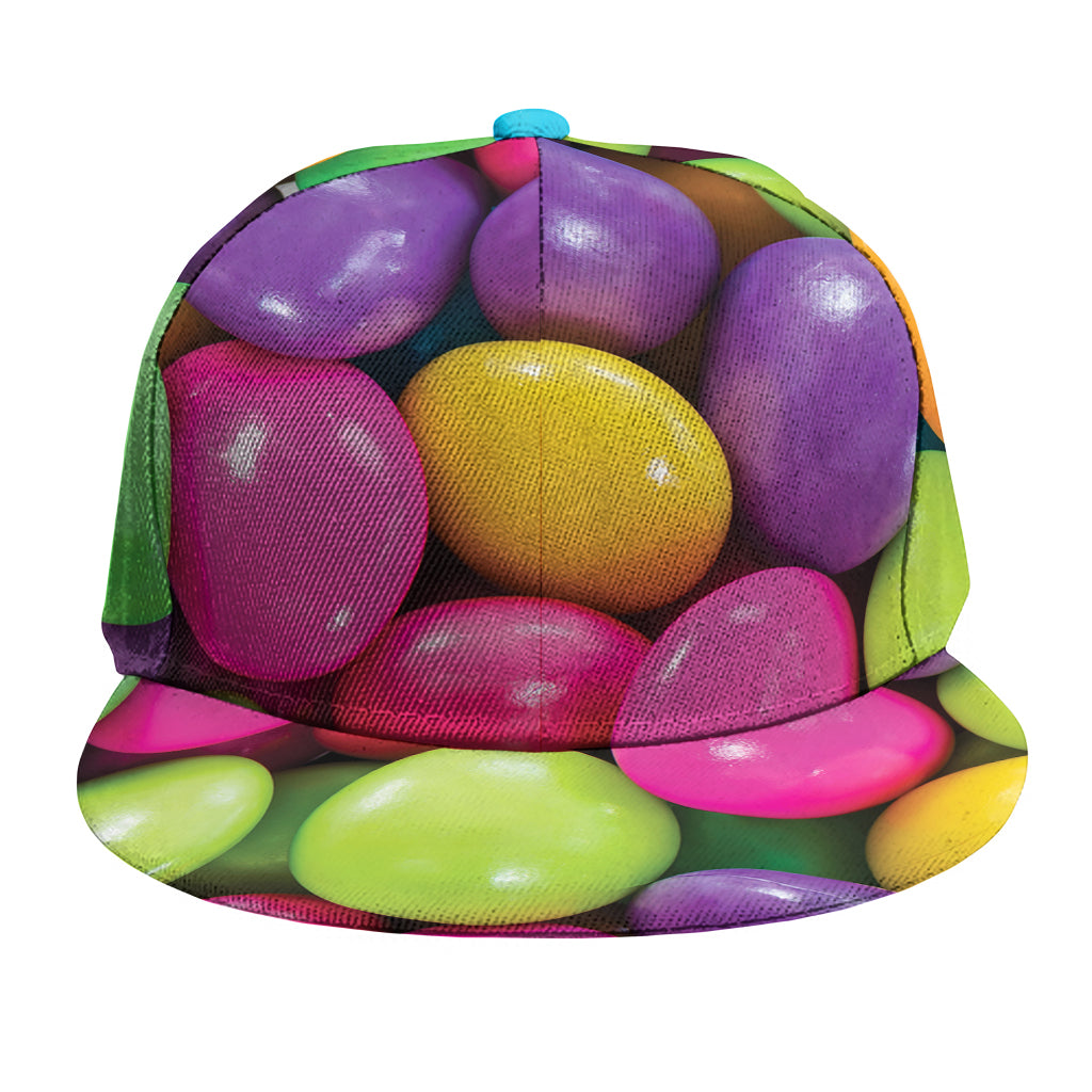 Colorful Chocolate Candy Print Snapback Cap