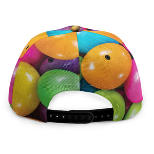 Colorful Chocolate Candy Print Snapback Cap