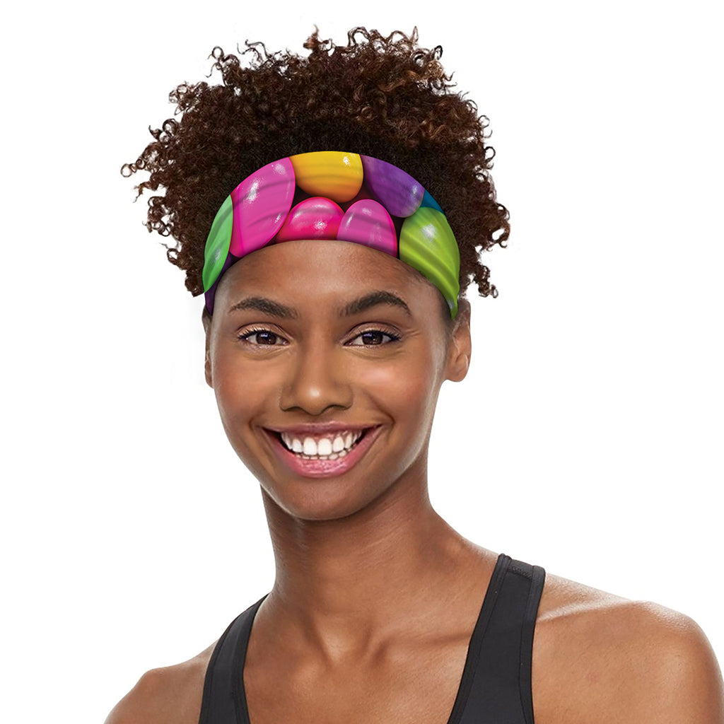 Colorful Chocolate Candy Print Sports Headband