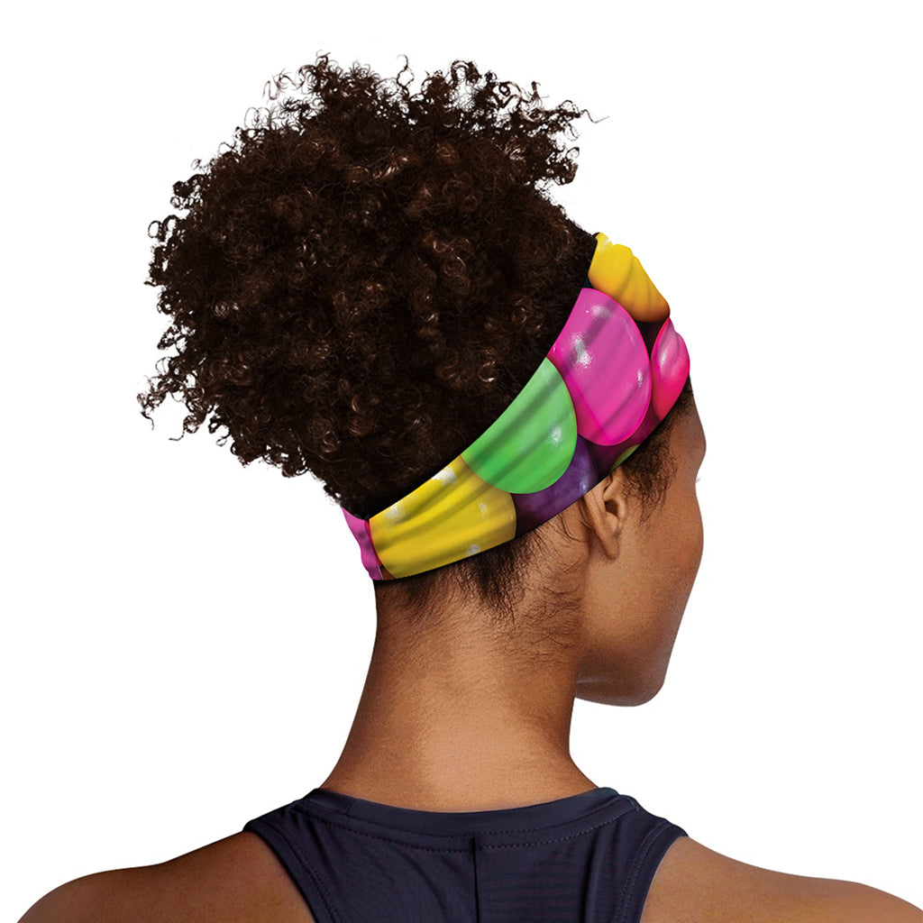 Colorful Chocolate Candy Print Sports Headband