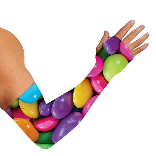 Colorful Chocolate Candy Print Sun Protection Arm Sleeves