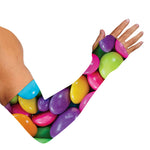 Colorful Chocolate Candy Print Sun Protection Arm Sleeves