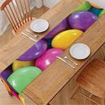 Colorful Chocolate Candy Print Table Runner