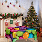 Colorful Chocolate Candy Print Tablecloth