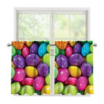 Colorful Chocolate Candy Print Tier Curtains