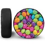 Colorful Chocolate Candy Print Tire Cover With Camera Hole