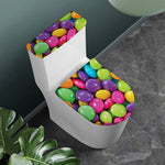 Colorful Chocolate Candy Print Toilet Lid And Tank Cover Set