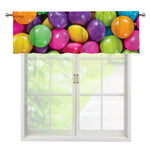Colorful Chocolate Candy Print Window Valance