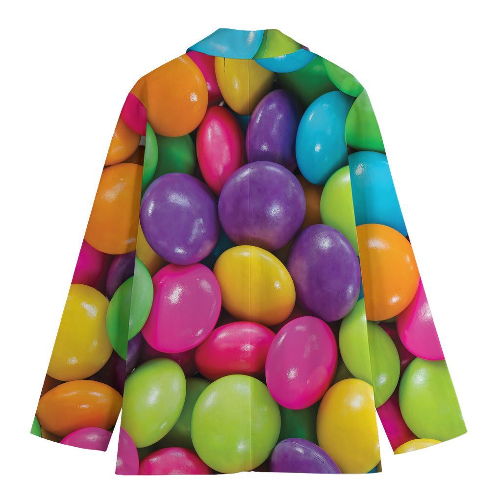 Colorful Chocolate Candy Print Women's Blazer