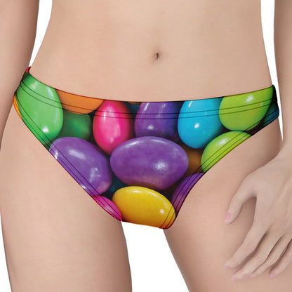 Colorful Chocolate Candy Print Women's Thong