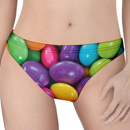 Colorful Chocolate Candy Print Women's Thong