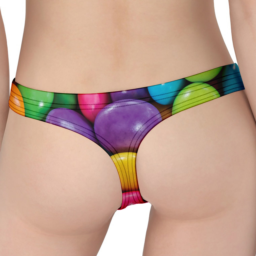 Colorful Chocolate Candy Print Women's Thong