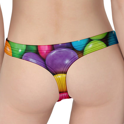 Colorful Chocolate Candy Print Women's Thong