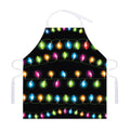 Colorful Christmas Lights Print Adjustable Apron