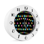 Colorful Christmas Lights Print Alarm Clock