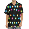 Colorful Christmas Lights Print Aloha Shirt