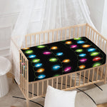 Colorful Christmas Lights Print Baby Crib Sheet