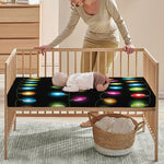 Colorful Christmas Lights Print Baby Crib Sheet