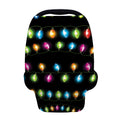 Colorful Christmas Lights Print Baby Seat Cover