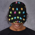 Colorful Christmas Lights Print Baseball Cap