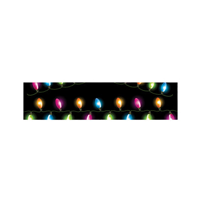 Colorful Christmas Lights Print Bed Runner